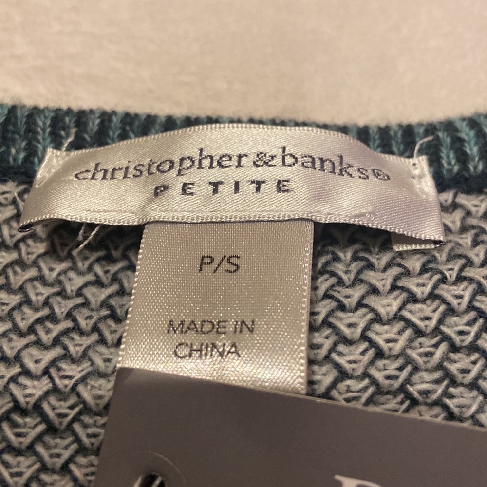 Christopher & Banks NWT Size Petite S Button Down Sweater - Picture 6 of 9